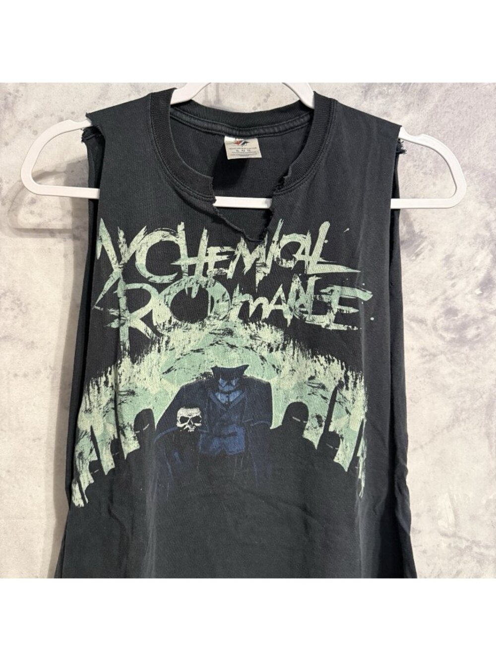 Vintage My Chemical Romance Knight Procession T Shirt Y2K Thrashed Size XL